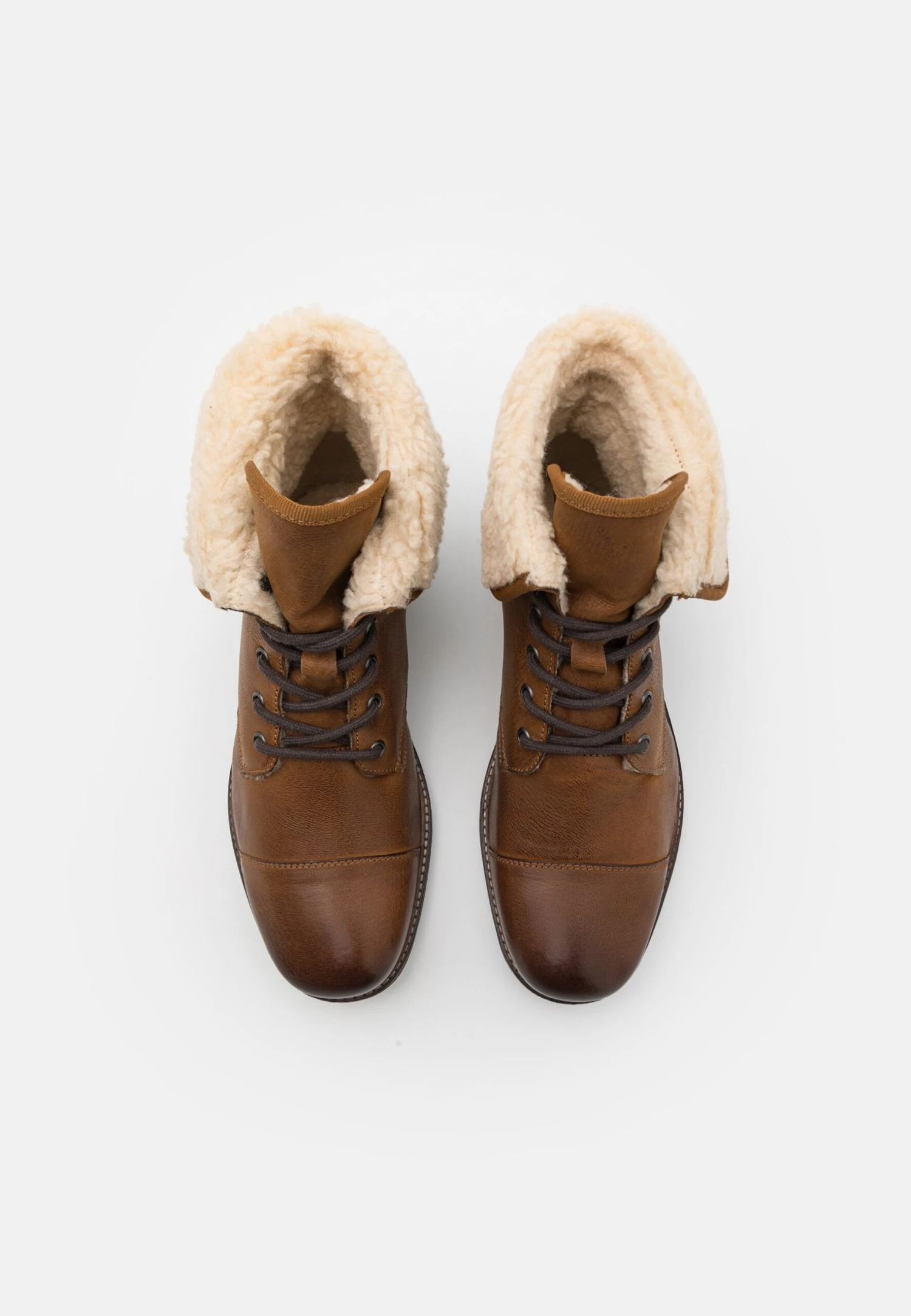 Pier One LEATHER - Botki Sznurowane - Camel 6 Pier One LEATHER - Botki Sznurowane - Camel - obrazek 4