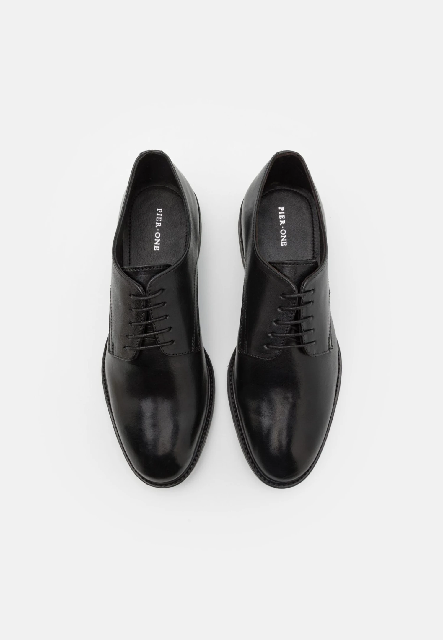 Pier One LEATHER - Oksfordki - Black 5 Pier One LEATHER - Oksfordki - Black - obrazek 3