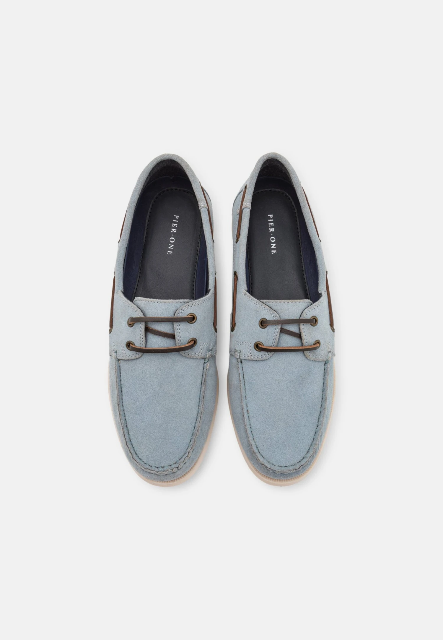 Pier One LEATHER UNISEX - Buty żeglarskie - Light Blue 6 Pier One LEATHER UNISEX - Buty żeglarskie - Light Blue - obrazek 4